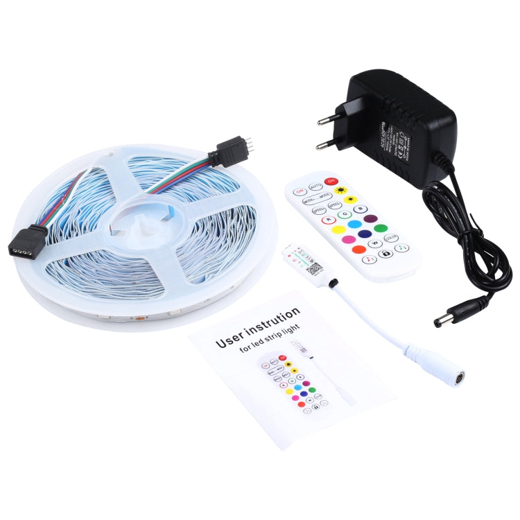 Striscia luminosa RGB impermeabile da 10 m 300 LED SMD 5050 IP44 con telecomando a 24 tasti, spina europea, 10m 300 LEDs IP44