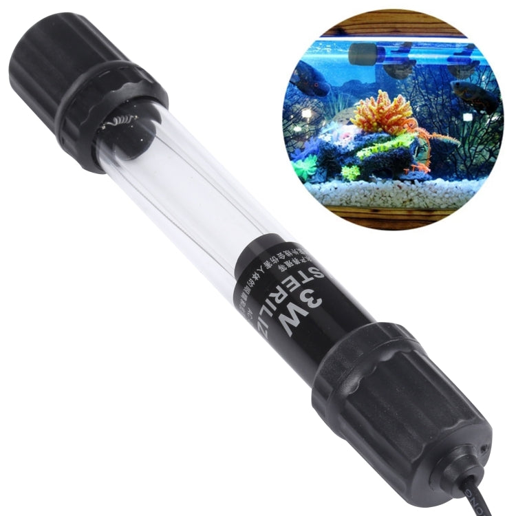 Lampada germicida ultravioletta UV-003 da 3 W per acquario, spina europea, 3W