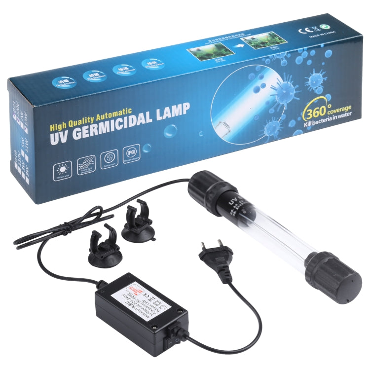 UV-007 Lampada germicida ultravioletta da 7 W per acquario, spina europea, 7W