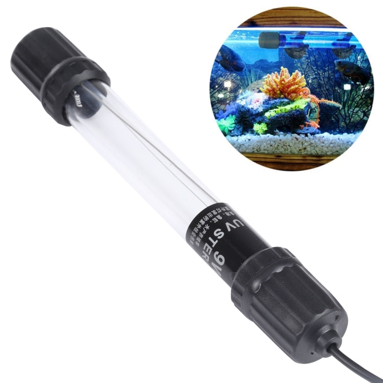 Lampada germicida ultravioletta UV-009 da 9 W per acquario, spina europea, 9W