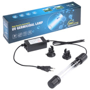 Lampada germicida ultravioletta UV-009 da 9 W per acquario, spina europea, 9W