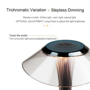 Lampada da tavolo LED con ricarica USB e protezione occhi