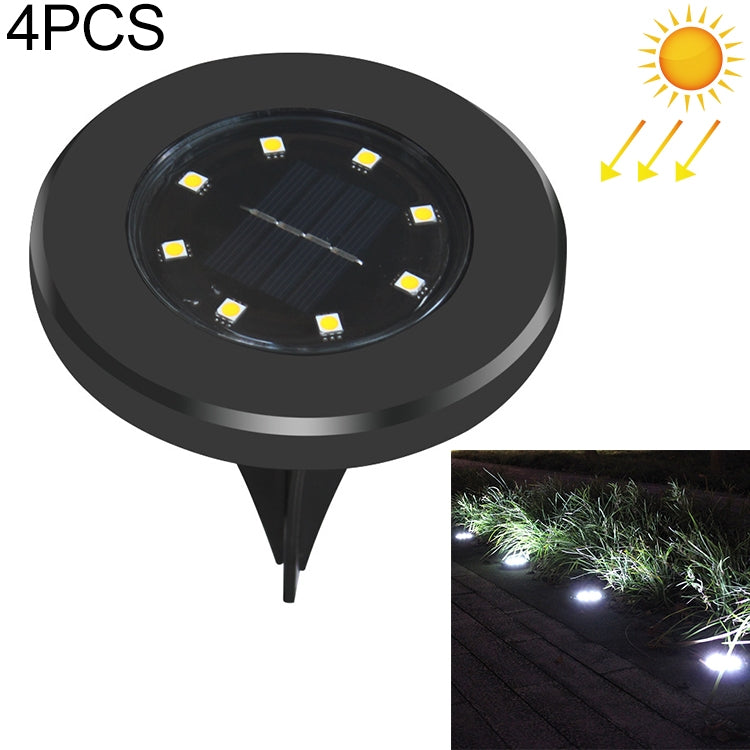 4 pezzi 8 LED IP65 impermeabile ad energia solare lampada interrata da giardino villa giardino prato faretto decorativo