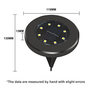 Set 4 lampade solari da giardino 8 LED IP65 impermeabili