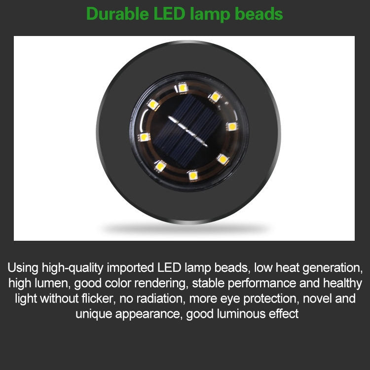 Set 4 lampade solari da giardino 8 LED IP65 impermeabili