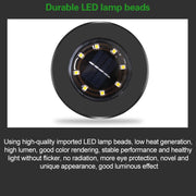 Set 4 lampade solari da giardino 8 LED IP65 impermeabili