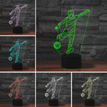 Lampada da tavolo con luce di visione a LED colorata 3D a forma di calcio, versione USB e batteria, USB & Battery Version