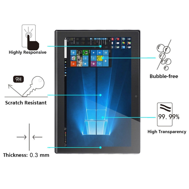 Pellicola vetro temperato per Lenovo MIIX 310 9H 0,3 mm