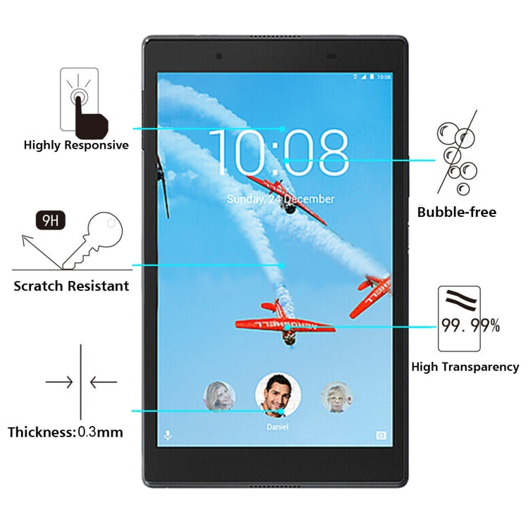 Per Lenovo TAB4 10 / TB-X304 Pellicola per schermo in vetro temperato con durezza 9H da 0,3 mm, For X304