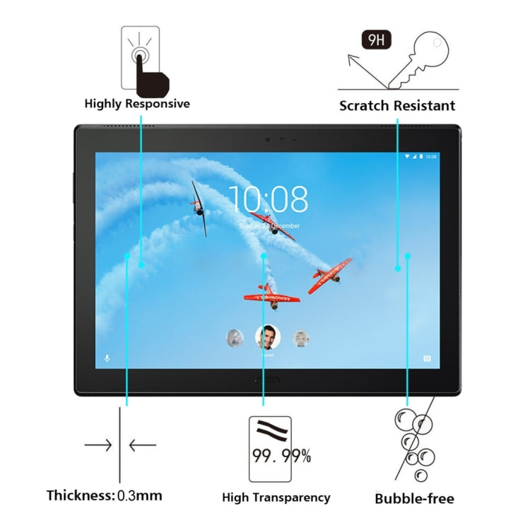 75 PZ per Lenovo TAB 4 10 Plus Pellicola per schermo in vetro temperato con durezza 0,3 mm 9H, For TAB 4 10 Plus