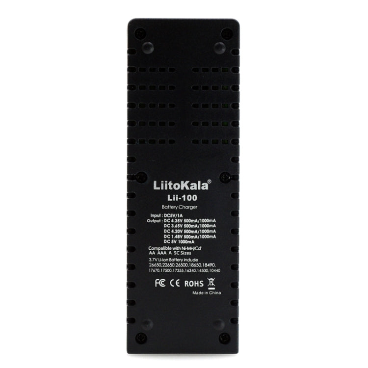 LiitoKala Lii-100 caricabatterie per batterie Li-ion 18650