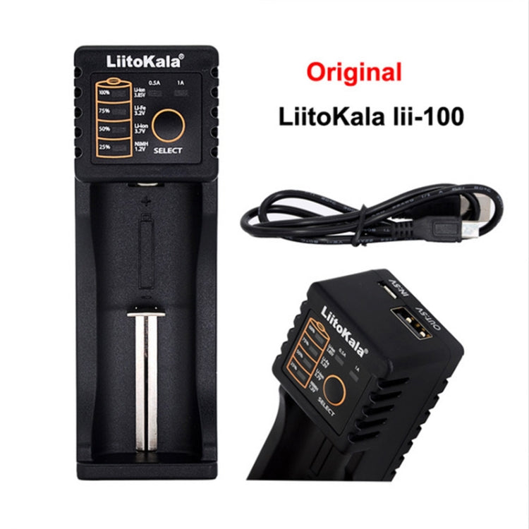 LiitoKala Lii-100 caricabatterie per batterie Li-ion 18650
