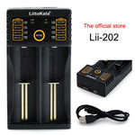 LiitoKala Lii-202 Caricabatterie USB per batterie Li-ion