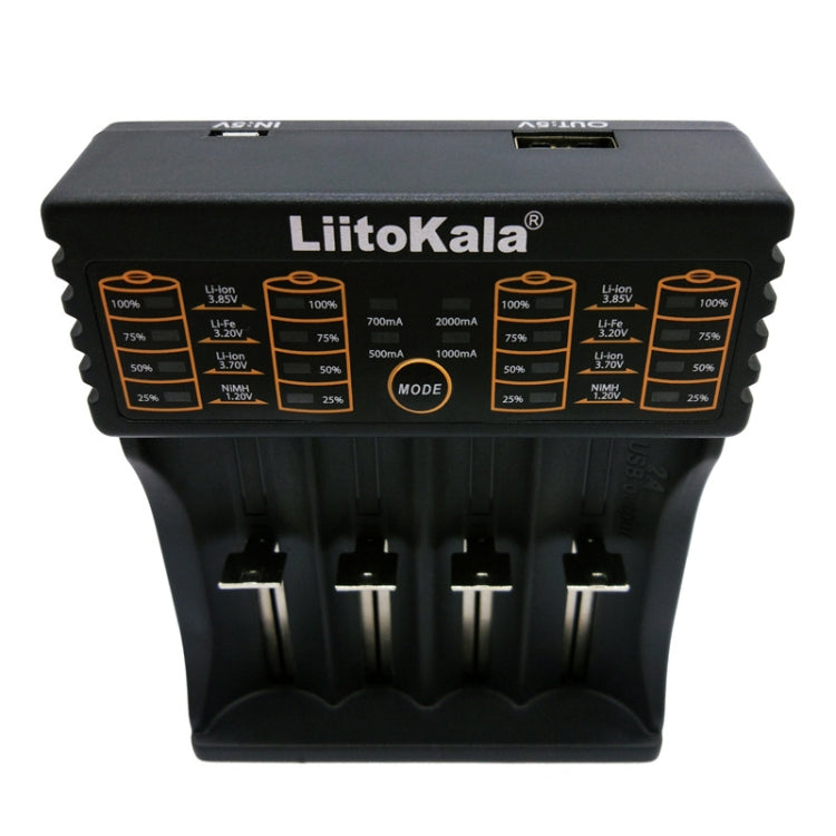LiitoKala lii-402 Caricabatterie 4 in 1 per batterie litio