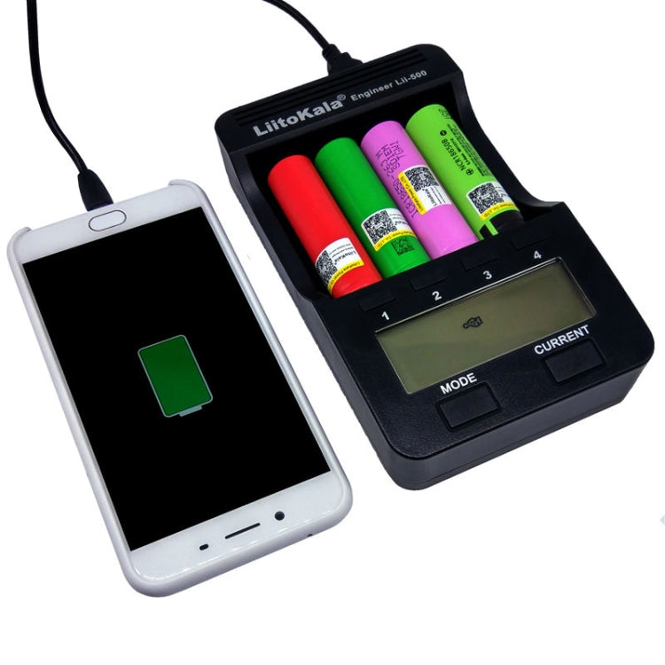 LiitoKala lii-500 caricabatterie per batterie Li-ion e Ni-MH