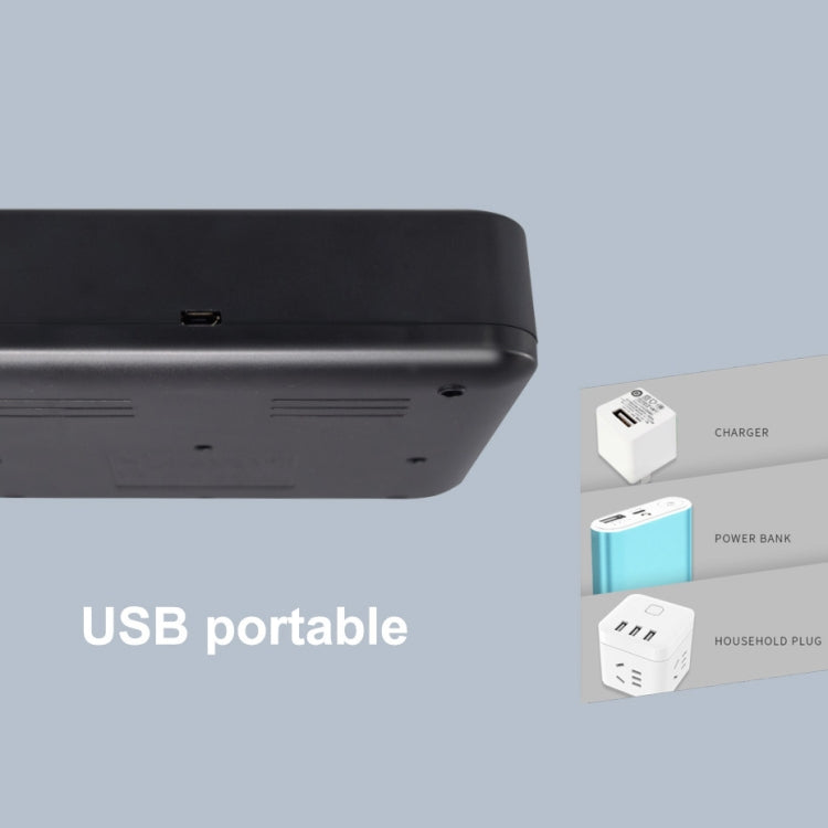 Caricabatteria USB a 8 slot da 5 V 2 A per batterie AA, AAA e C/D, con display LCD