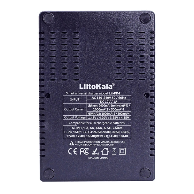 LiitoKala Lii-PD4 Caricabatterie per batterie ricaricabili