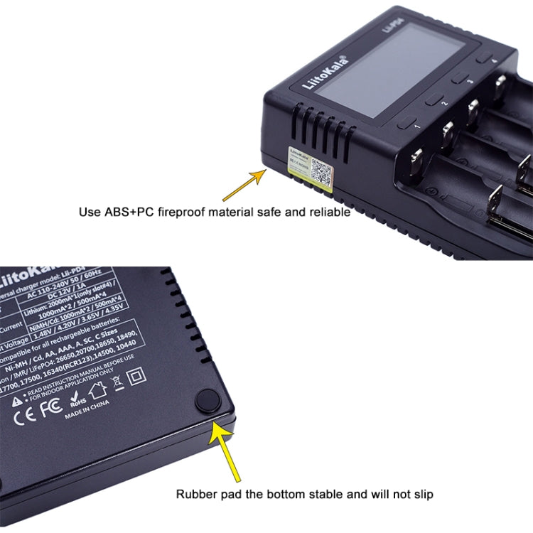 LiitoKala Lii-PD4 Caricabatterie per batterie ricaricabili