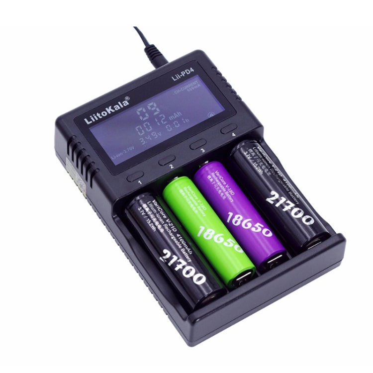 LiitoKala Lii-PD4 Caricabatterie per batterie ricaricabili