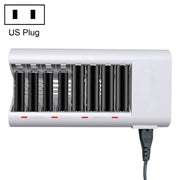 100-240V 8-Slot AA &amp; AAA Battery Charger, US Plug