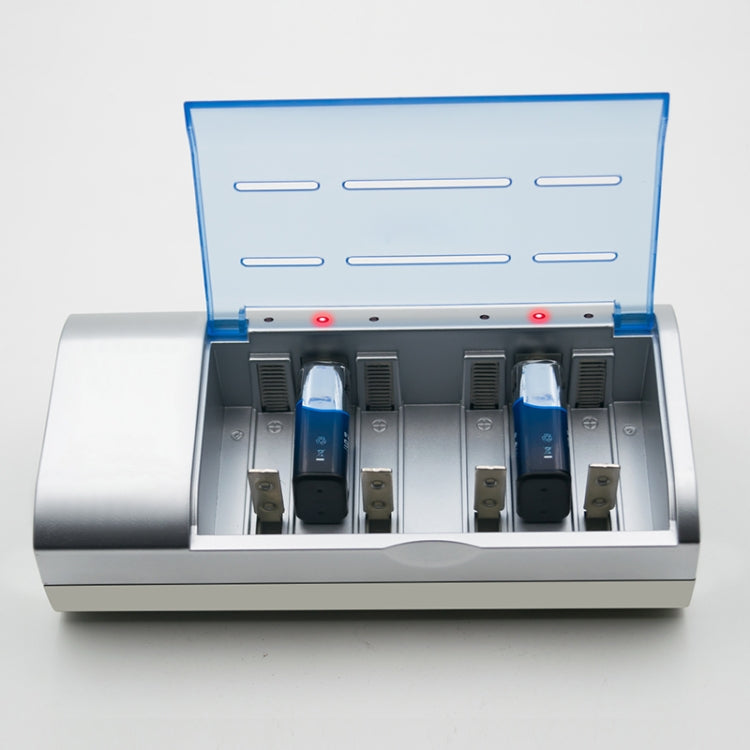 Caricabatteria CA 100-240 V a 4 slot per batterie AA, AAA e C/D, spina AU