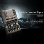 Caricabatterie 4 slot per batterie AA, AAA e Ni-MH 9V