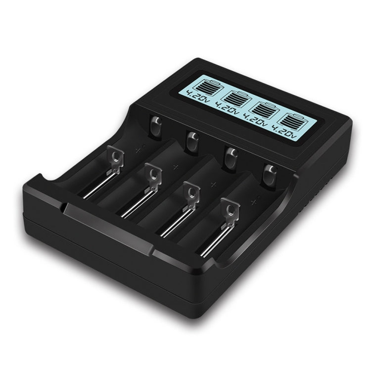 4 Slot Micro USB Charger for 3.7V Li-ion Battery with LCD Display