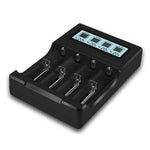 Caricabatterie micro USB 4 slot per batterie 3,7 V con LCD