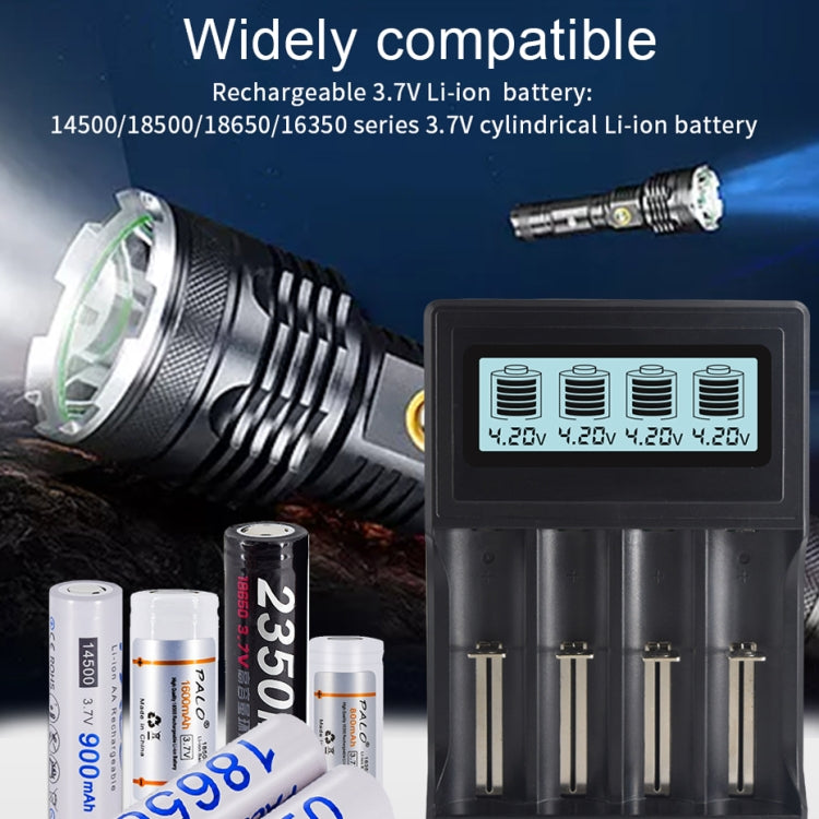 Caricabatterie micro USB 4 slot per batterie 3,7 V con LCD