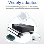Caricabatterie micro USB 4 slot per batterie 3,7 V con LCD