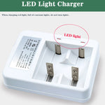 Caricabatterie 220V 2 slot per batterie AA, AAA, C e D