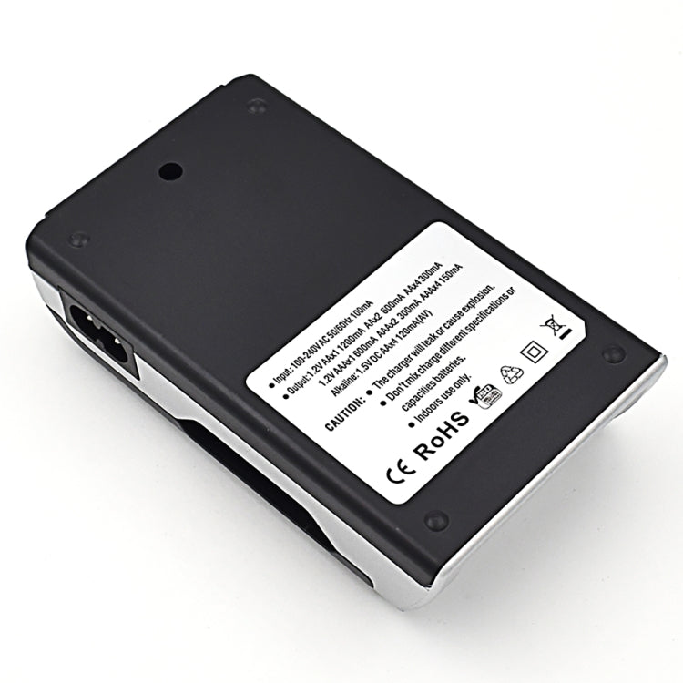 Caricabatterie 4 slot per batterie AA e AAA con display LCD