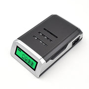 100-240V 4 Slots AC Charger for AA and AAA Batteries with LCD Display, AU Plug
