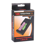 Caricabatterie universale USB per batterie 1,2V e 3,7V