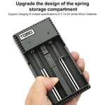 Caricabatterie USB intelligente TOMO V6-2 per batterie ricaricabi