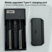 TOMO V6-2 USB Smart Battery Charger with Indicator Light for 18650/18500/17650/16340/14500/10500 Li-ion Battery/AA/AAA Battery, TOMO V6-2