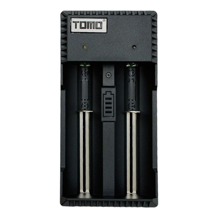 Caricabatterie intelligente USB TOMO V6-2 con indicatore luminoso per batteria agli ioni di litio 18650/18500/17650/16340/14500/10500/batteria AA/AAA, TOMO V6-2