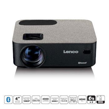 HD 720P LCD Projector with Bluetooth Grey