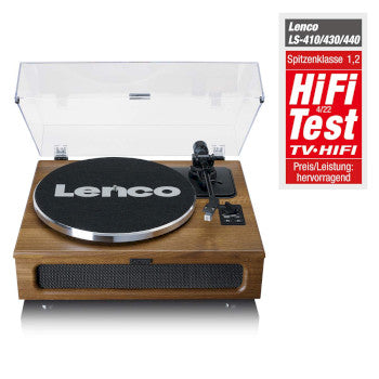 Turntable with 4 speakers built-in and bluetooth reception Wood