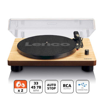 Turntable with built-in speakers USB Encoding Wood