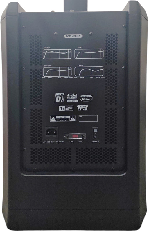 Sistema audio con colonna 1500W con Bluetooth ed effetti DSP LY-12S