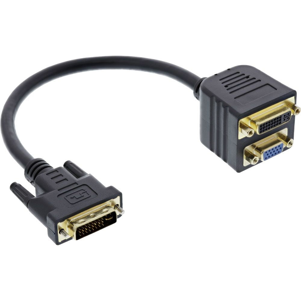 Cavo adattatore da DVI-I 24+5 pin a DVI-I 24+5 pin e VGA
