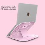 Staffa di raffreddamento multifunzione T3 dal design cavo con angolo regolabile a 10 livelli per notebook, MacBook, iPad, telefoni cellulari, T3 (White), T3 (Black), T3 (Pink), T3 (Blue)