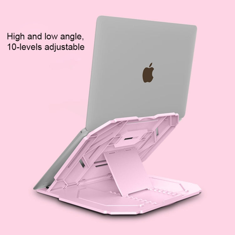 Staffa di raffreddamento multifunzione T3 dal design cavo con angolo regolabile a 10 livelli per notebook, MacBook, iPad, telefoni cellulari, T3 (White), T3 (Black), T3 (Pink), T3 (Blue)