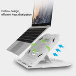 Staffa di raffreddamento multifunzione T3 dal design cavo con angolo regolabile a 10 livelli per notebook, MacBook, iPad, telefoni cellulari, T3 (White), T3 (Black), T3 (Pink), T3 (Blue)
