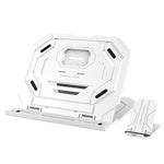 Staffa di raffreddamento multifunzione T3 dal design cavo con angolo regolabile a 10 livelli per notebook, MacBook, iPad, telefoni cellulari, T3 (White), T3 (Black), T3 (Pink), T3 (Blue)