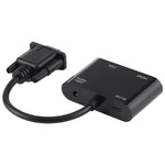 Convertitore adattatore HDTV 2 in 1 da VGA a HDMI + VGA a 15 pin con audio