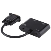 Convertitore adattatore HDTV 2 in 1 da VGA a HDMI + VGA a 15 pin con audio