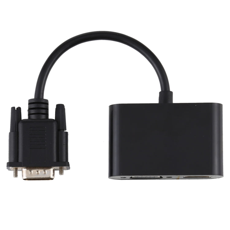 Convertitore adattatore HDTV 2 in 1 da VGA a HDMI + VGA a 15 pin con audio