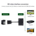 Convertitore adattatore HDTV 2 in 1 da VGA a HDMI + VGA a 15 pin con audio